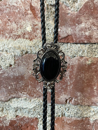 Obsidian Bolo Tie