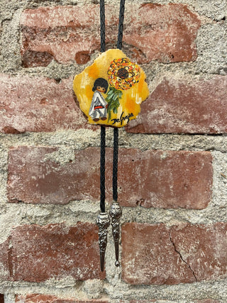 Chrysanthemum Bolo Tie