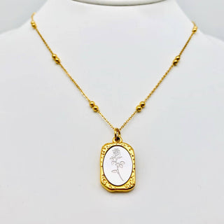 18K Gold Plated Magic Mirror Rose Necklace