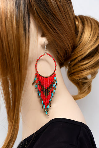 Laredo Beaded Fringe Earring