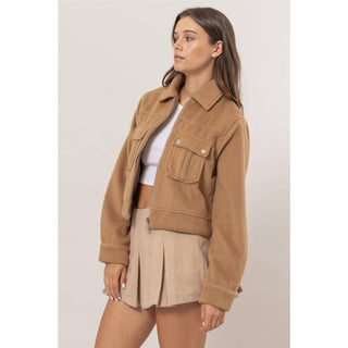 Hayden Brushed Crop Jacket