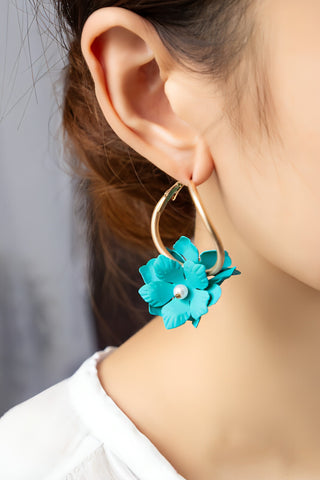 Magnolia Hoop Earrings