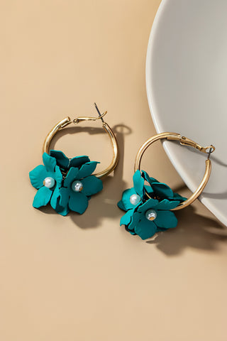 Magnolia Hoop Earrings