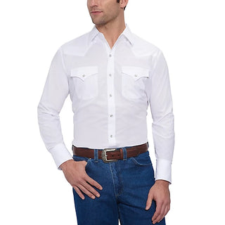 Men's Ely Cattleman Long Sleeve Solid Western Snap Shirt