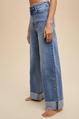 Overtime Cuffed Straight Leg Jeans