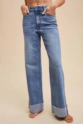 Overtime Cuffed Straight Leg Jeans