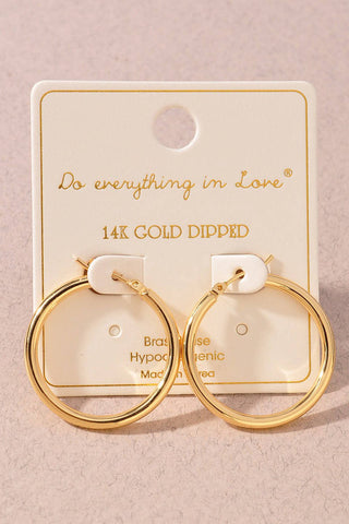 18K Gold Plated Hoop Earrings