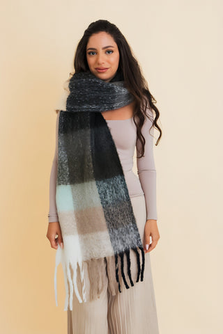 Cozy Breezy Oversized Fringe Scarf