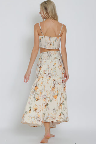 Champagne Supernova Maxi Skirt & Top Matching Set