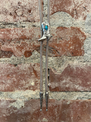 Kids Cowboy Boot Bolo Tie