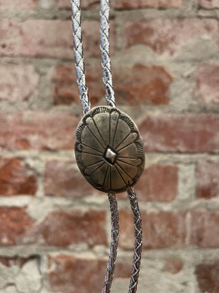 Sterling Concho Bolo Tie