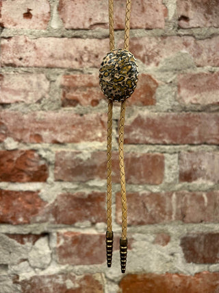 Vintage Polished Stone Bolo Tie