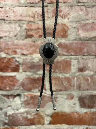 Handmade Black Stone Bolo Tie