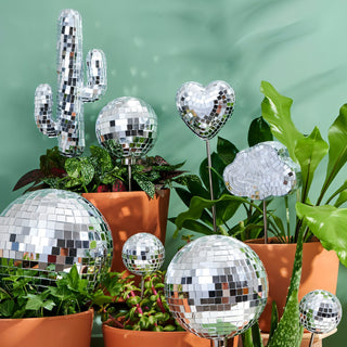 Disco Heart - Disco Ball Decorative Plant Stakes