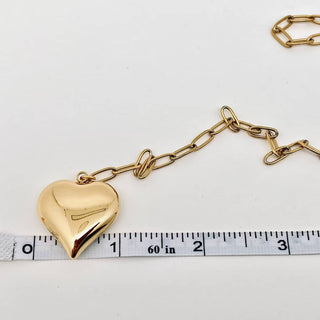 18K Gold Plated Heart Pendant Necklace