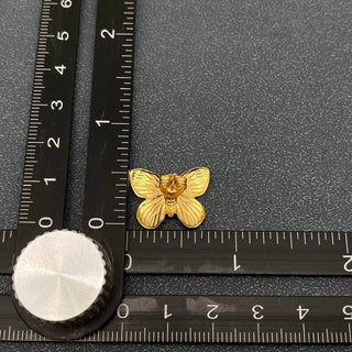 18k Gold Butterfly Studs