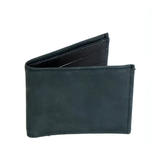 Black Oil Tanned Slim Billfold Wallet