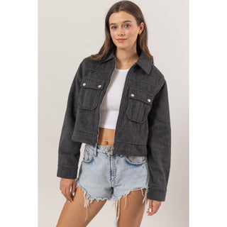 Hayden Brushed Crop Jacket