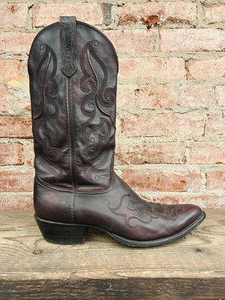 Nocona Caiman Inlay Cowboy Boots Men's Size 12