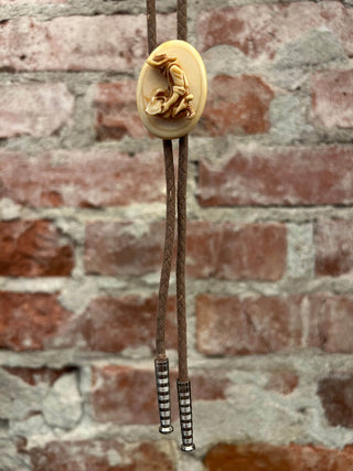 Hand-carved Ivory Bolo Tie