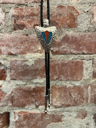 Stone & Metal Arrowhead Bolo Tie