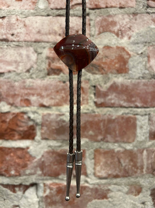 Polished Agate Bolo Tie