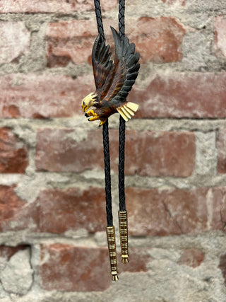 Wooden Eagle Handmade Bolo Tie