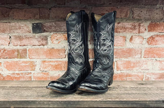 Eel Skin Cowboy Boots M Size 14