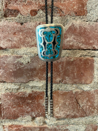 Turquoise & Silver Bolo Tie