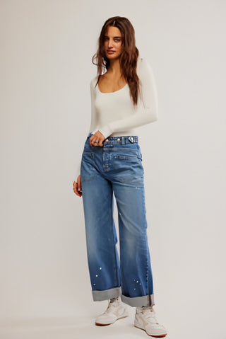 Free People Palmer Cuffed Jeans