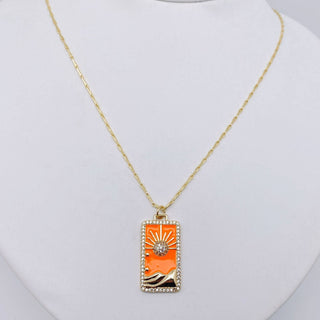 Del Sol Enamel Charm Necklace